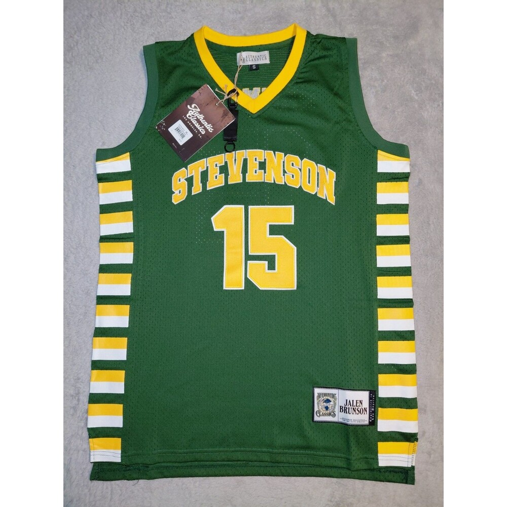 Jalen Brunson Headgear Classics #15 Stevenson H.S. Basketball Jersey Men's Small